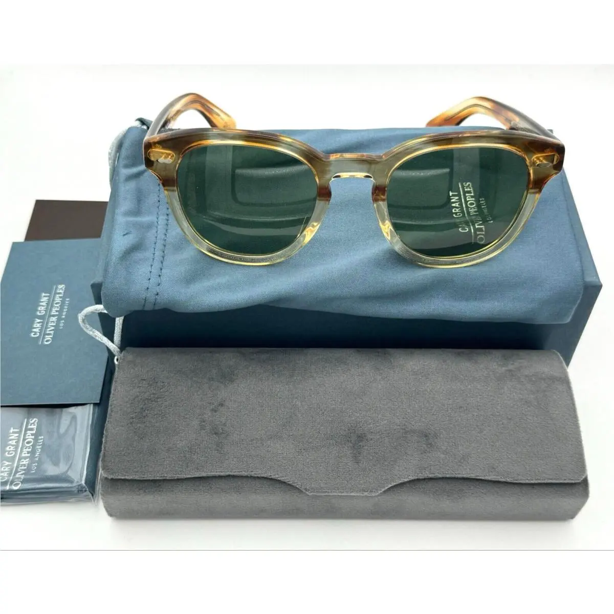 Oliver Peoples Cary Grant Sun OV5413SU 167452 -honey Vsb / Green C Sunglasses