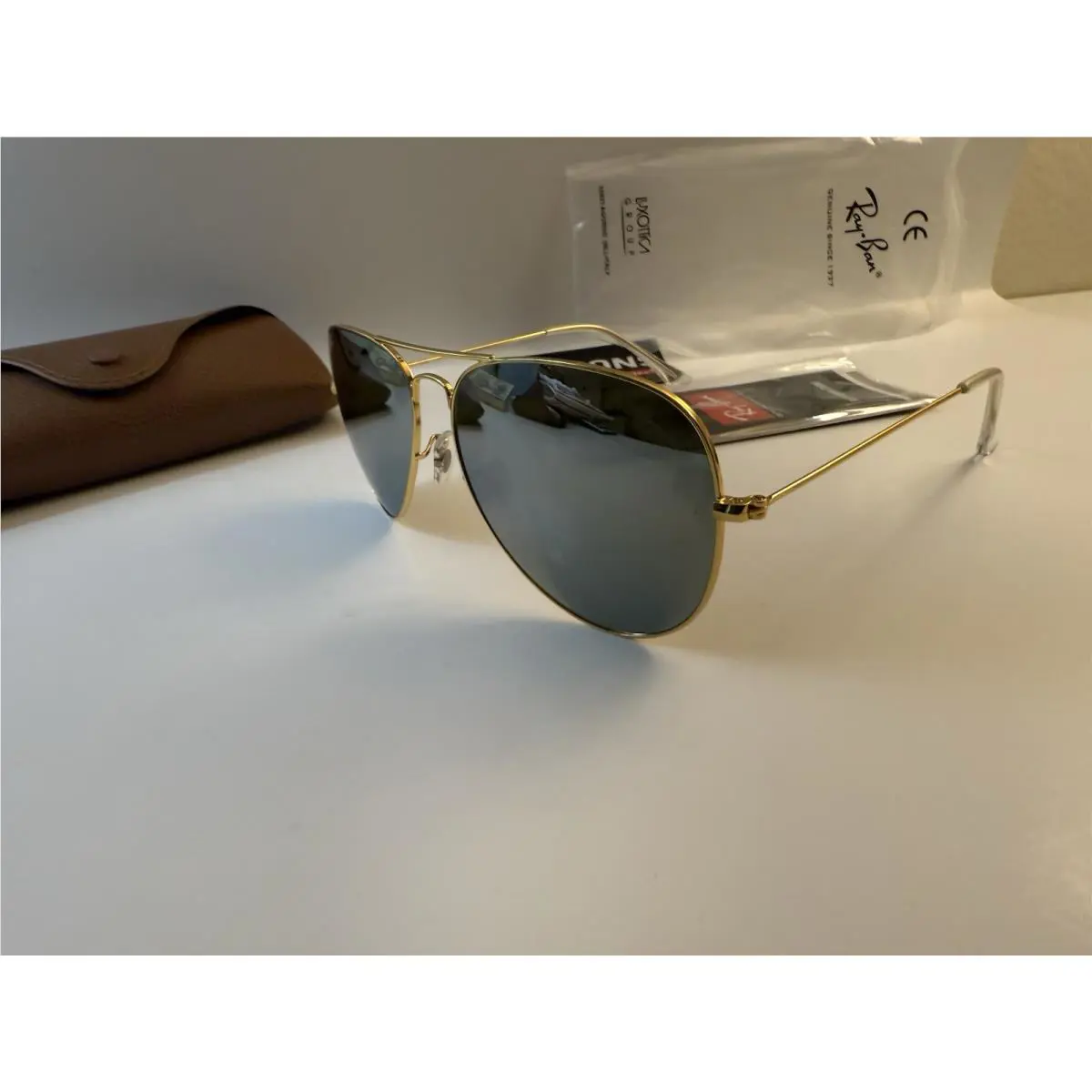 Ray-ban Aviator Sunglasses RB3025 58-14mm Gold Frame Silver Mirror Lens