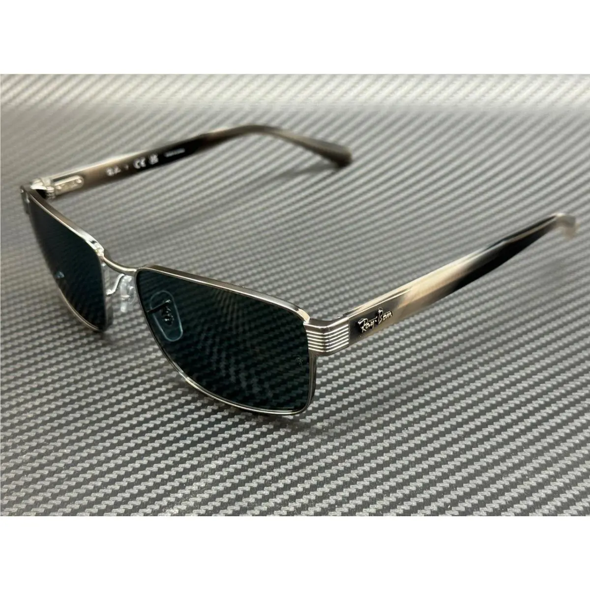 Ray Ban RB3750 004 R5 Gunmetal Blue Men`s 59 mm Sunglasses