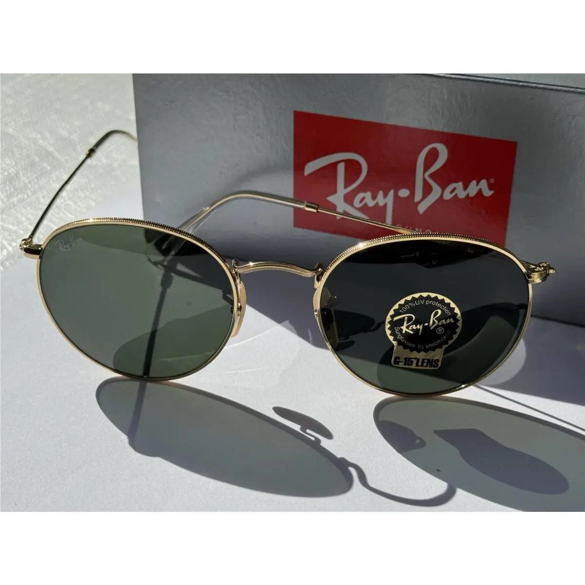 Ray-ban RB3447 112 Matte Gold / G-15 Green Lenses 50mm Sunglasses