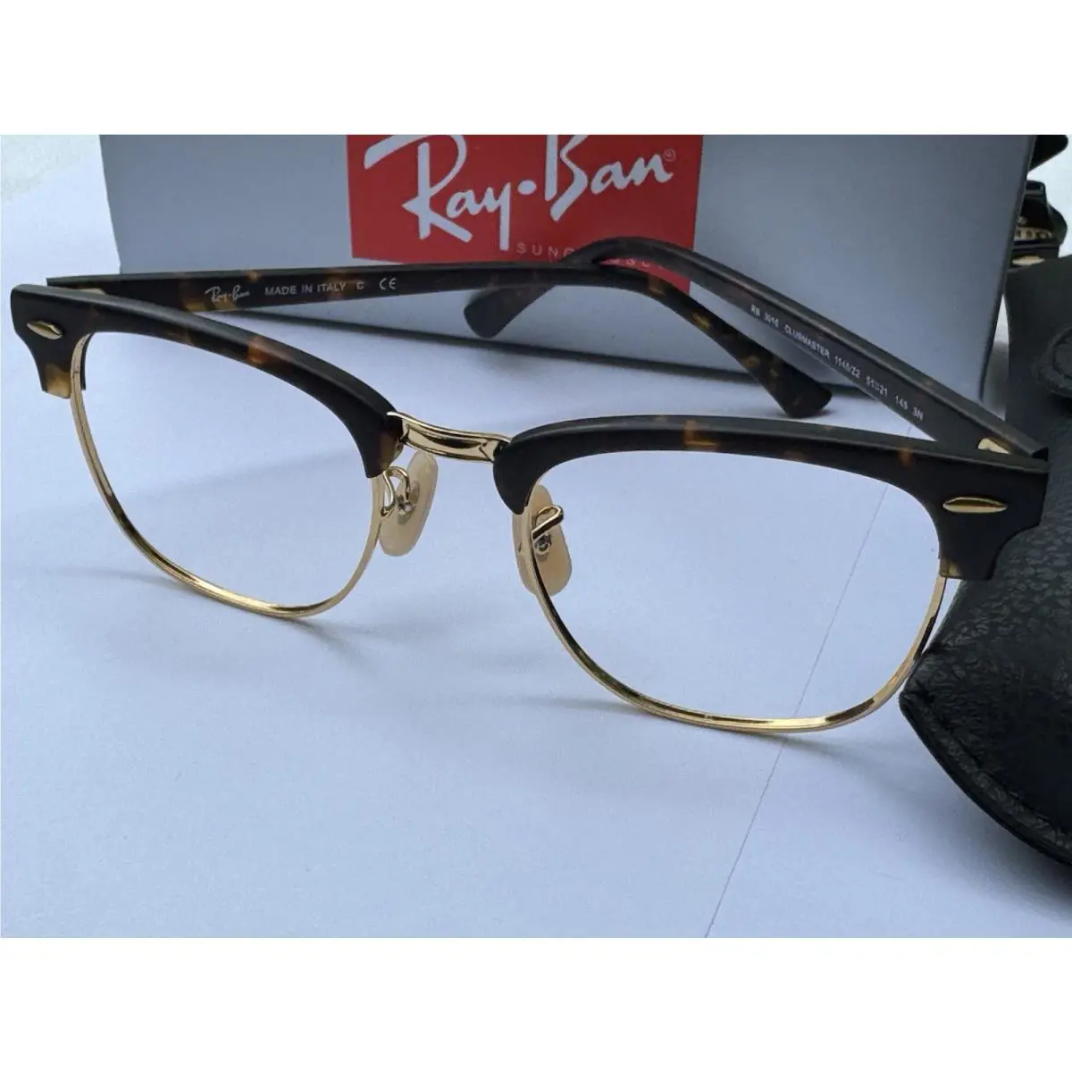 Ray-ban RB3016 1145 Clubmaster Sand Havana NO Lenses Frame 51mm