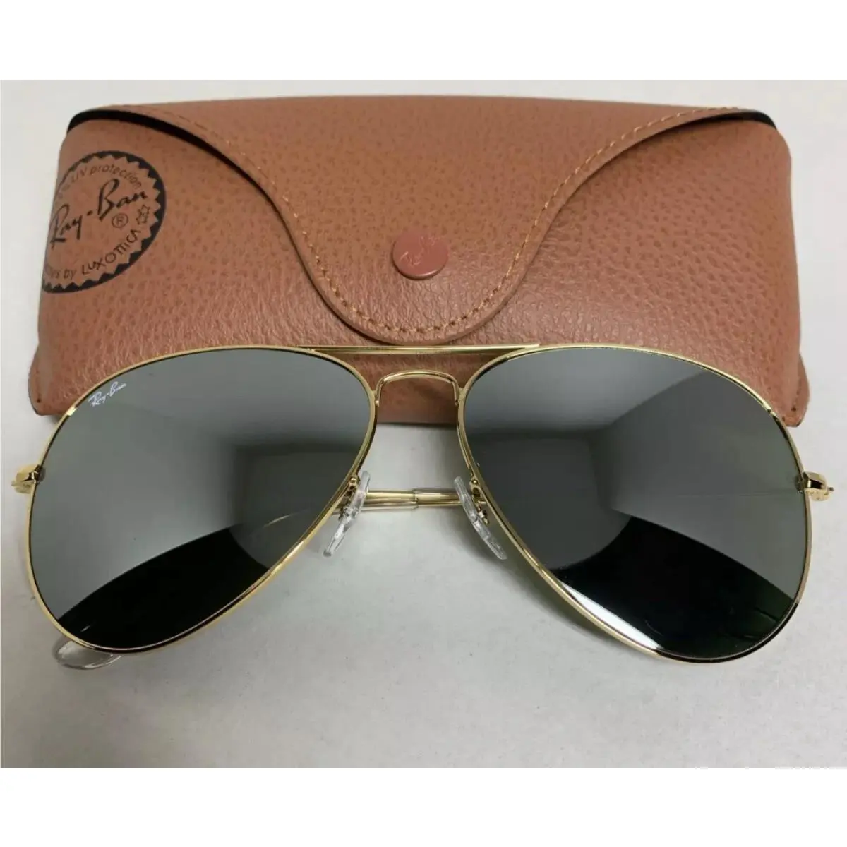 Ray-ban Aviator Sunglasses RB3025 58-14mm Gold Frame Silver Mirror Lens 001/30