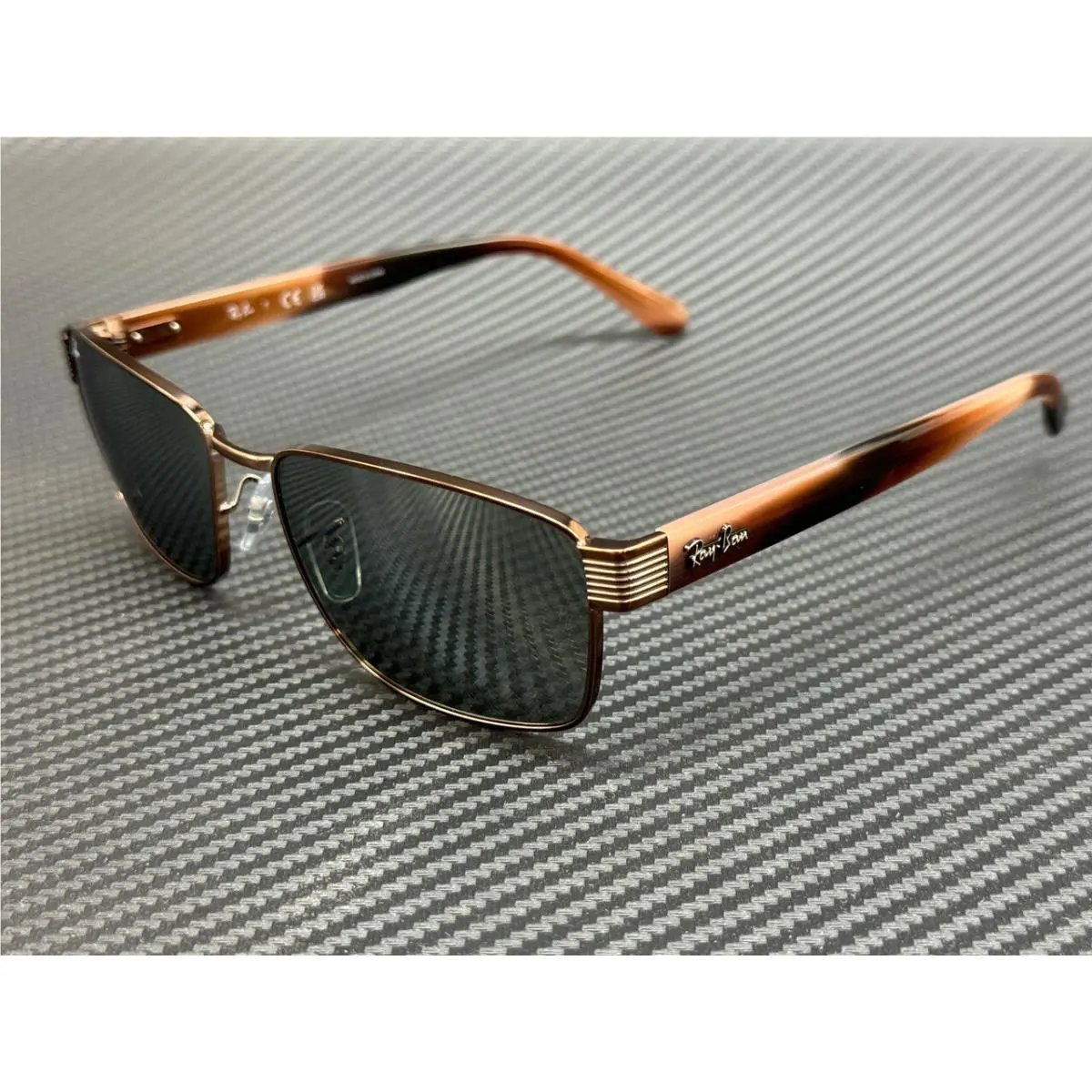 Ray Ban RB3750 925940 Copper Green Mirror Unisex 62 mm Sunglasses