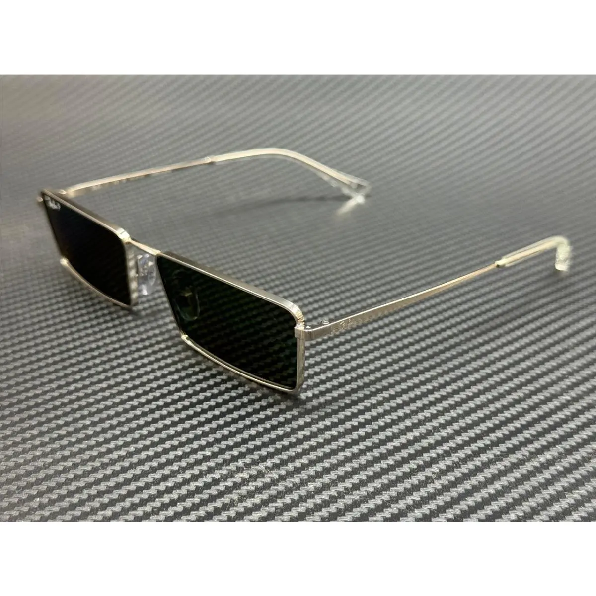 Ray Ban RB3741 003 9A Silver Green Polarized Unisex 56 mm Sunglasses