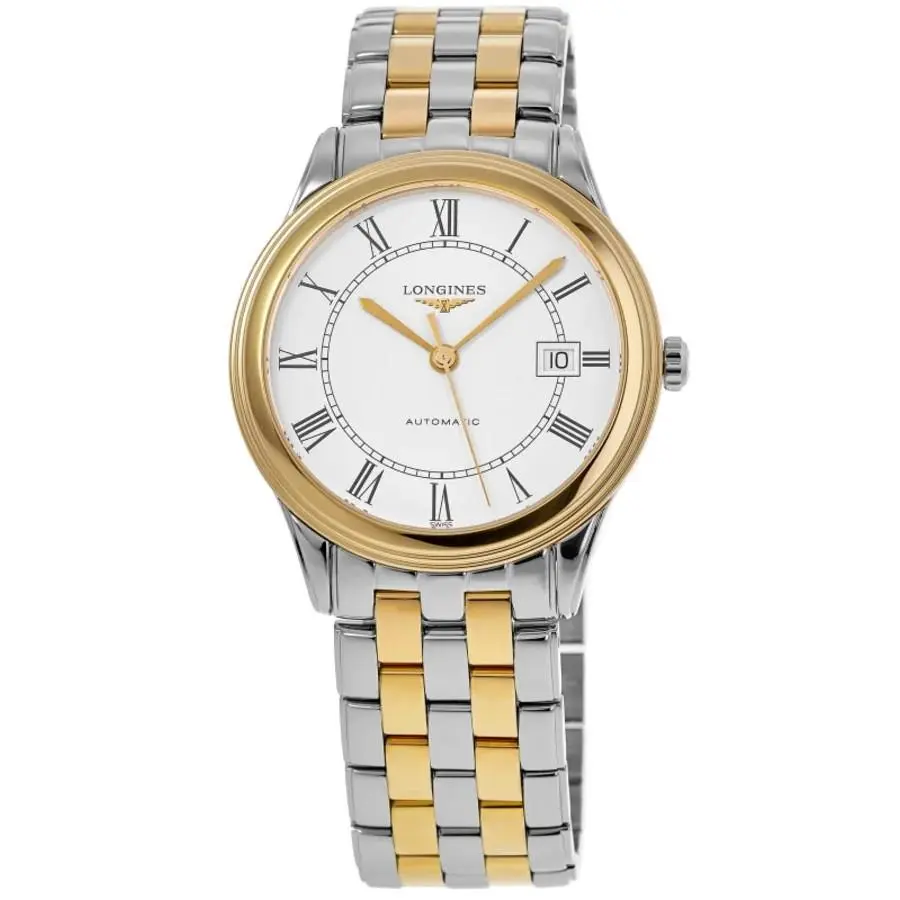 Flagship Automatic White Roman Dial Unisex Watch L4.774.3.21.7 by Longines