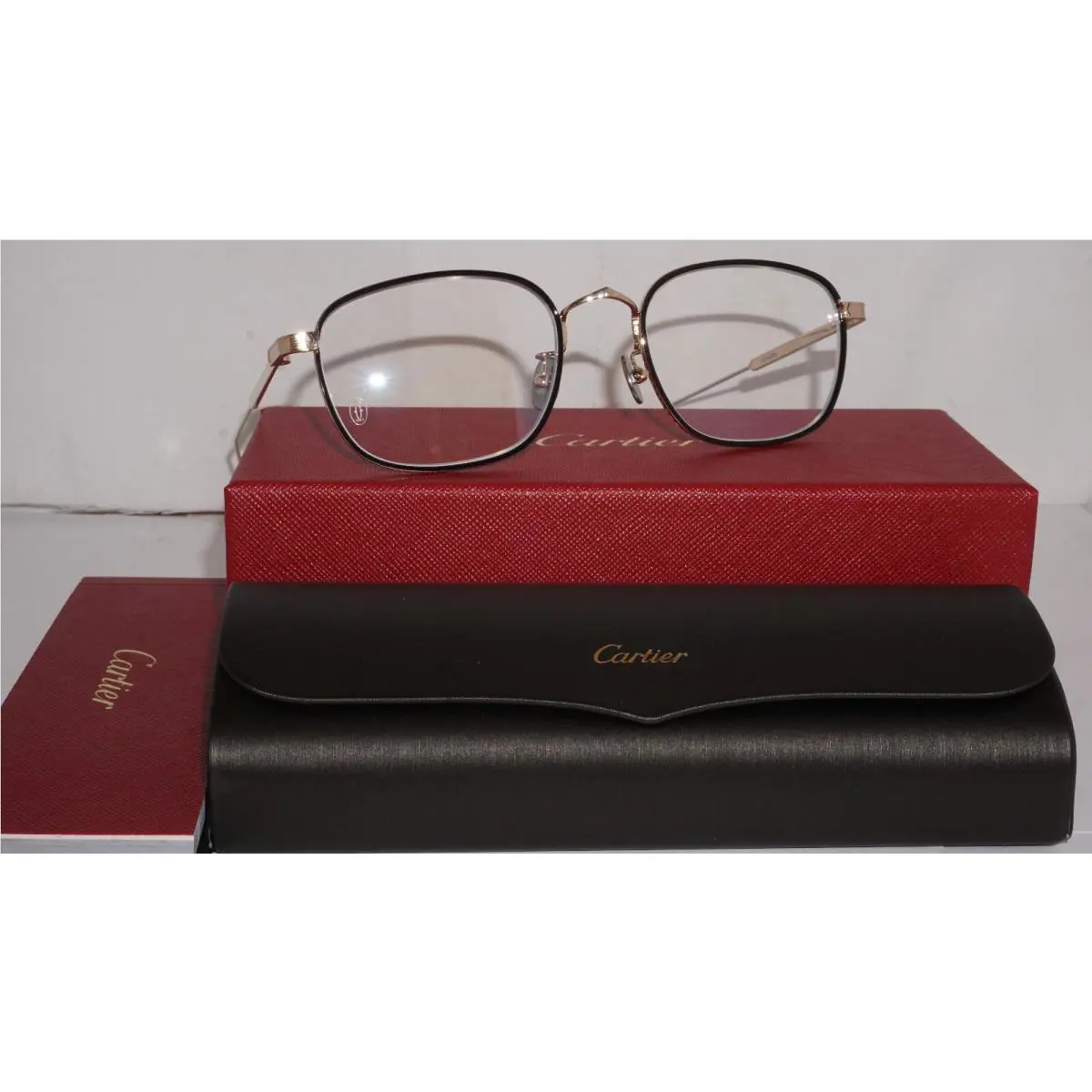 Cartier Eyeglasses Black Gold CT0260D 005 54 21 145