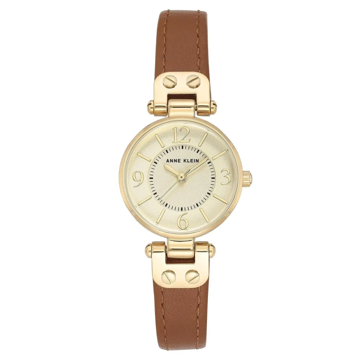 Anne Klein Women`s 109442CHHY Gold-tone Champagne Dial and Brown Brown/gold