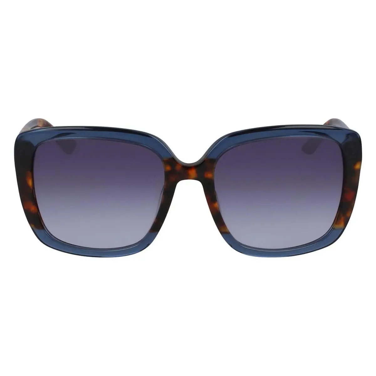 Anne Klein AK7066 Sunglasses Blue Tortoise Gray Gradient 55