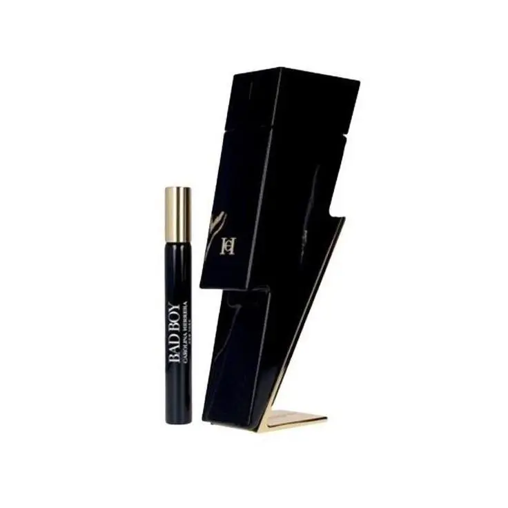 Carolina Herrera Bad Boy 3.3 oz Edt Spray+ 10 ml Spray Mens Cologne Set