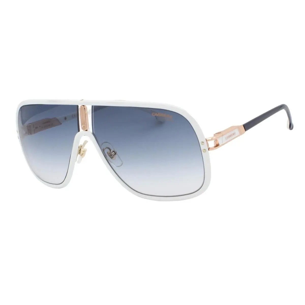 Carrera Flaglab 11 VK608 White Gold Blue Gradient Men`s Sunglasses 64-10-135 - Frame: White, Lens: Blue