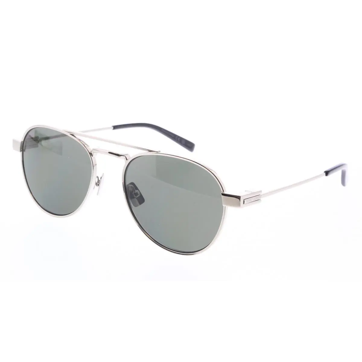 Saint Laurent SL 708 002 Mens Sunglasses Silver Metal Frame with Grey Lenses - Silver, Frame: Silver, Lens: grey