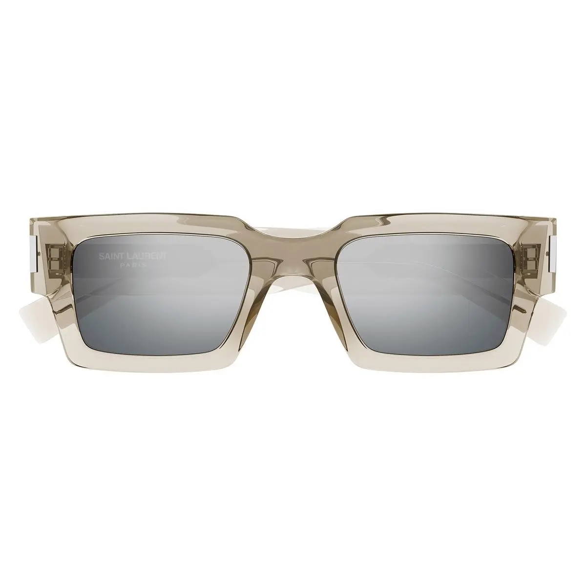Saint Laurent SL 572 Sunglasses Beige Silver Mirrored 50mm