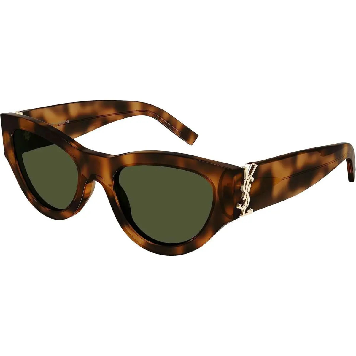 Saint Laurent Sunglasses SL M94 003 53mm Havana / Green Lens