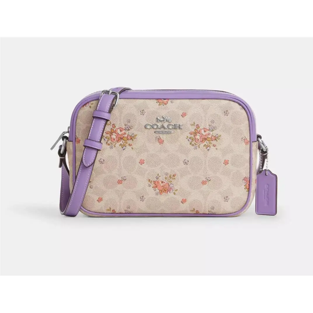 Sand Multi Jamie Signature Coated Canvas Leather Camera Bag CAT03 by Coach