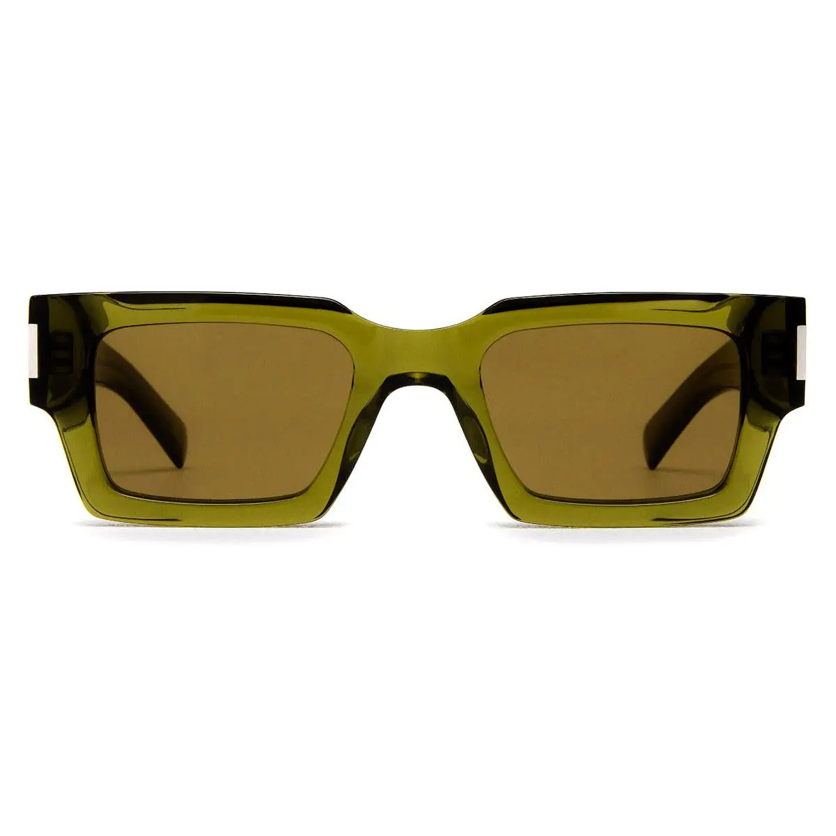 Saint Laurent SL 572 Sunglasses Green Brown Square 50mm