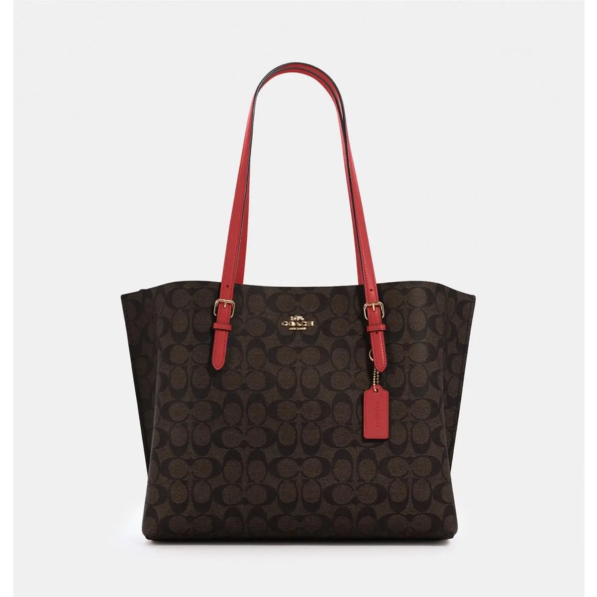 Coach Mollie Tote In Signature Canvas Large Gold/brown