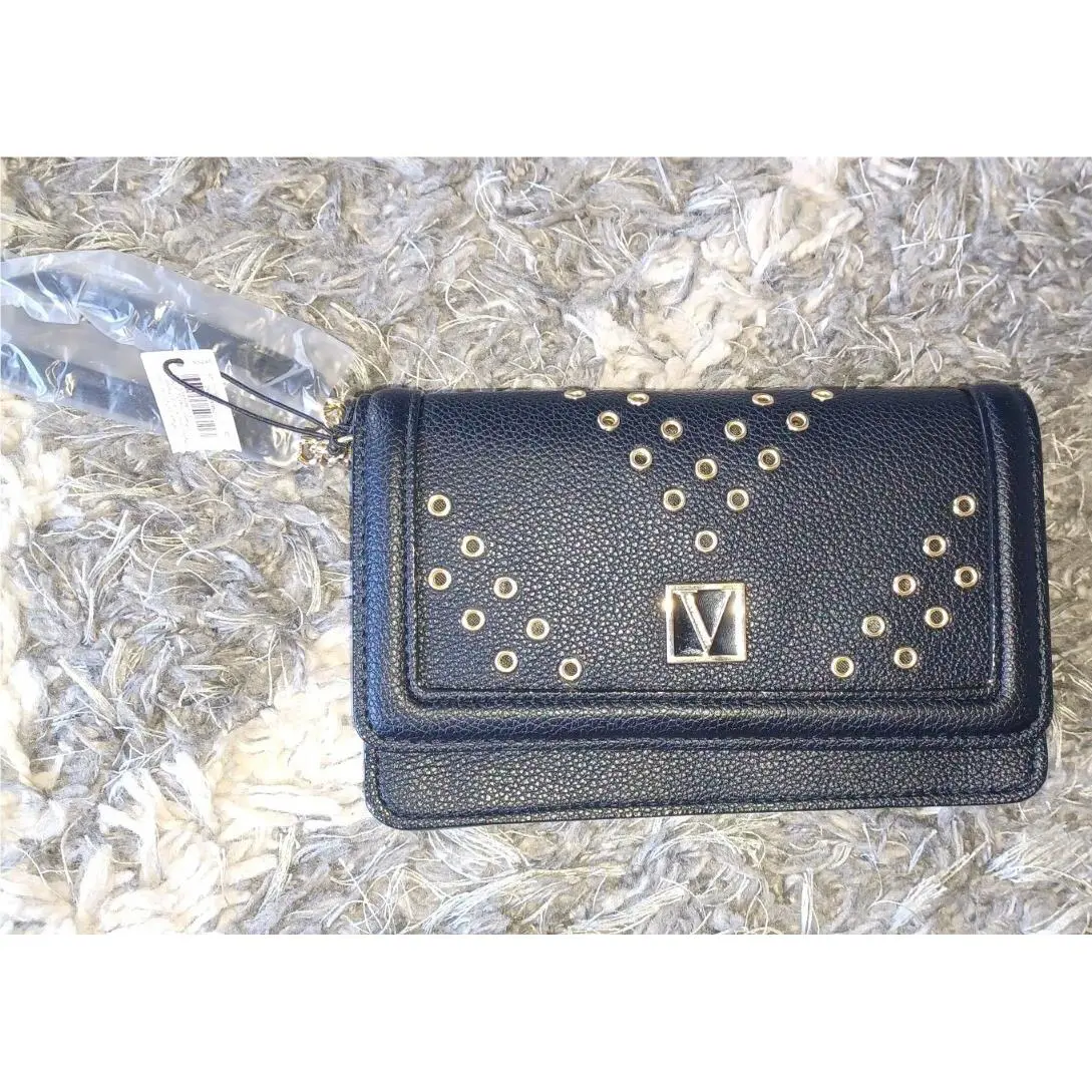 Victoria Secret Tech Clutch Black with Gold Rings