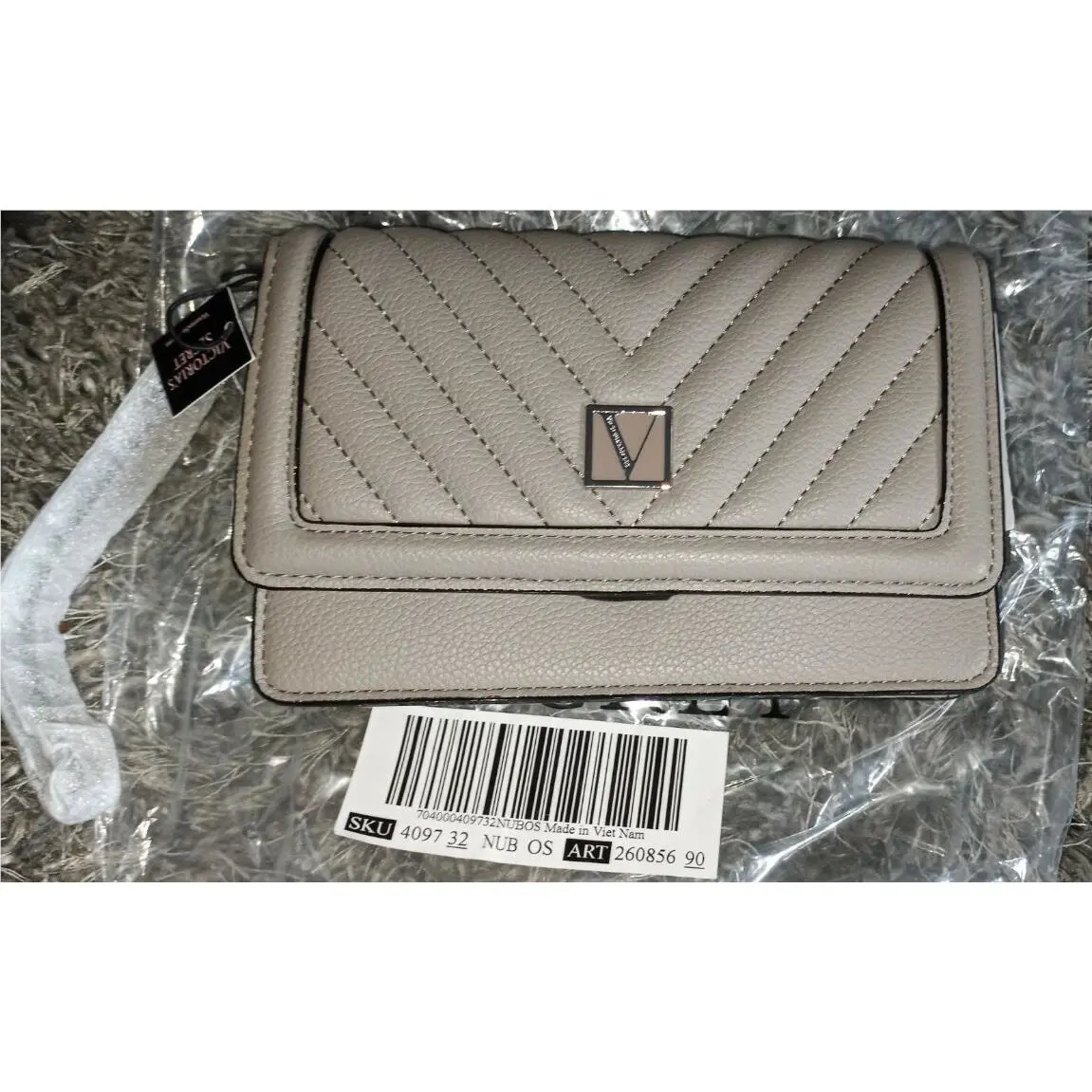 Victoria Secret Quilted Tech Clutch Grey