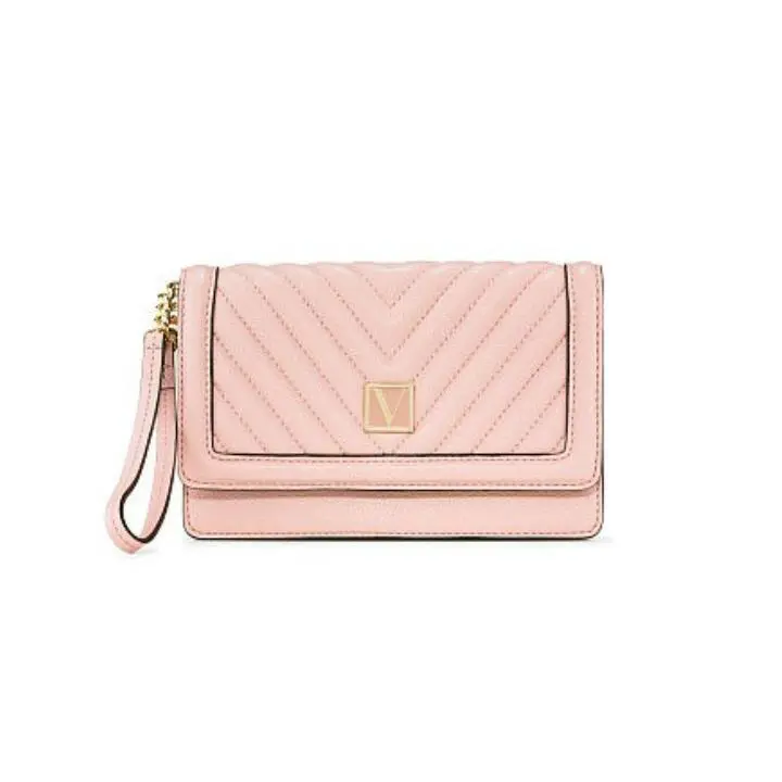 Victoria Secret Quilted Tech Clutch Pink