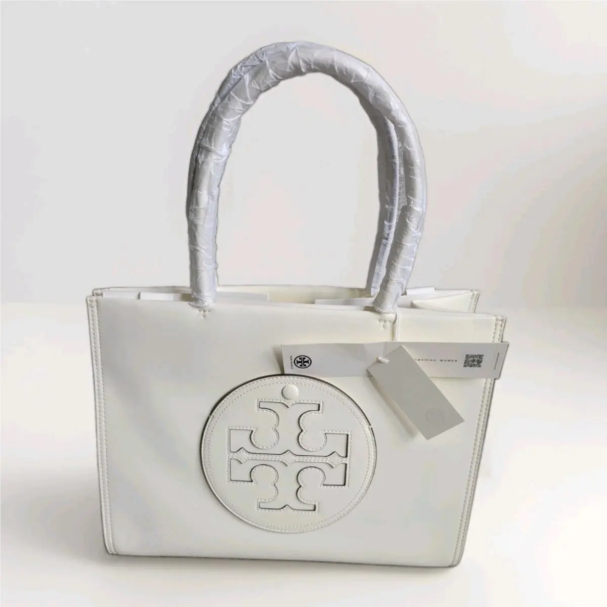 Women`s Small Ella Bio Tote Warm White One Size by Tory Burch