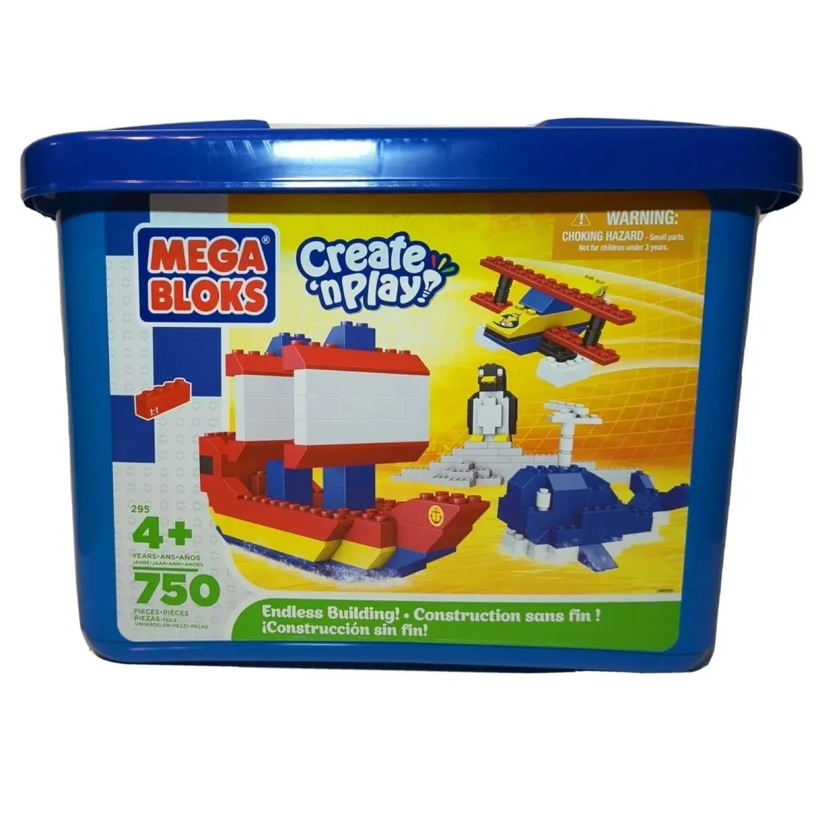 Mega Bloks Create N Play Kids 4+ Up 750 Piece Building Set LM002951