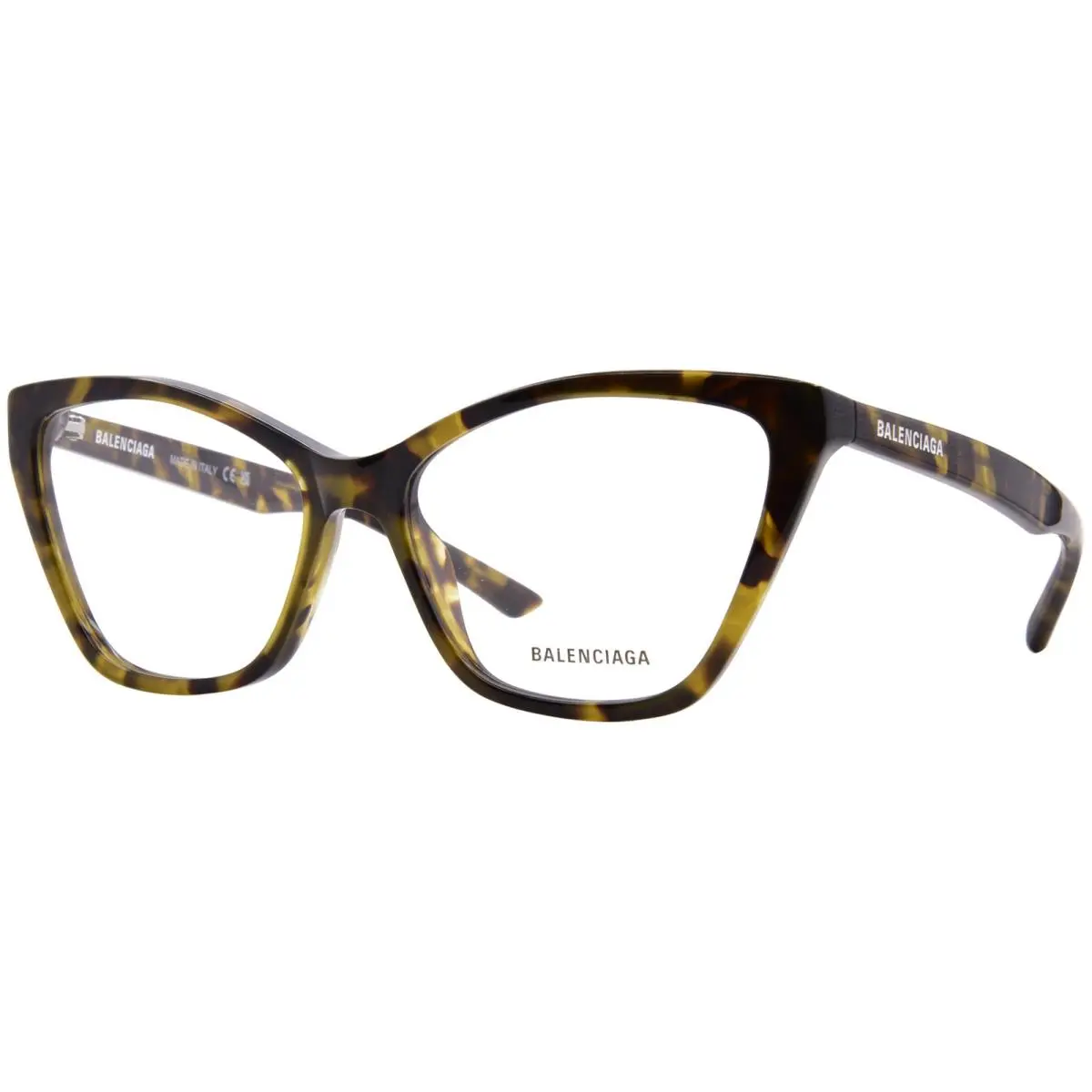 Balenciaga BB0405O 003 Eyeglasses Women`s Havana Full Rim Cat Eye 57mm
