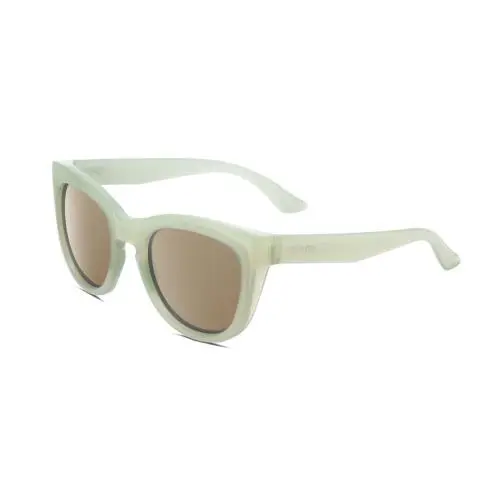Sidney Womens Cat Eye Polarized Sunglasses Green Crystal 52mm 4 Opt Amber Brown Polar by Smith Optics