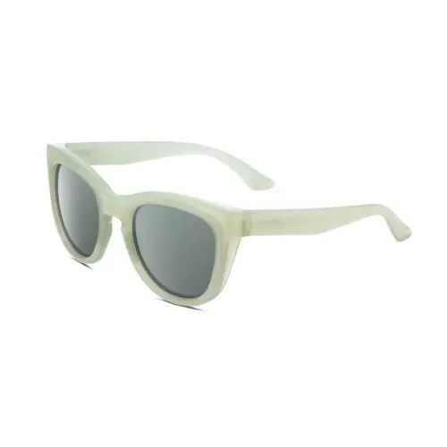 Sidney Womens Cat Eye Polarized Sunglasses Green Crystal 52mm 4 Opt Smoke Grey Polar by Smith Optics