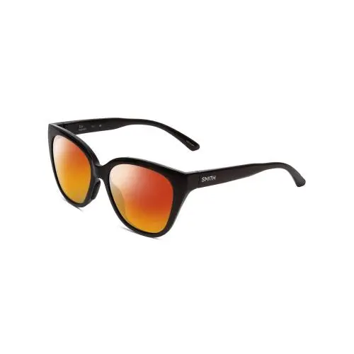 Smith Era Ladies Cateye Polarized Sunglasses Gloss Black 55 mm Choose Lens Color Red Mirror Polar by Smith Optics