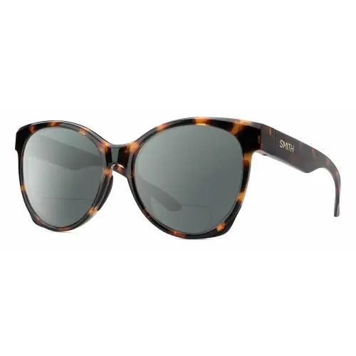 Fairground Womens Polarized Bifocal Sunglasses Tortoise Havana 55mm Grey by Smith Optics