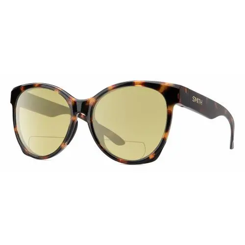 Fairground Womens Polarized Bifocal Sunglasses Tortoise Havana 55mm Yellow by Smith Optics