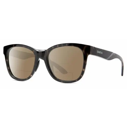 Caper Unisex Polarize Bifocal Sunglasses Black Tortoise Havana 53mm Brown by Smith Optics