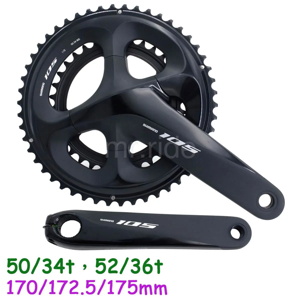 Shimano 105 FC-R7000 Road Bike Crank Set 170/172.5/175 50/34 52/36t Chainring