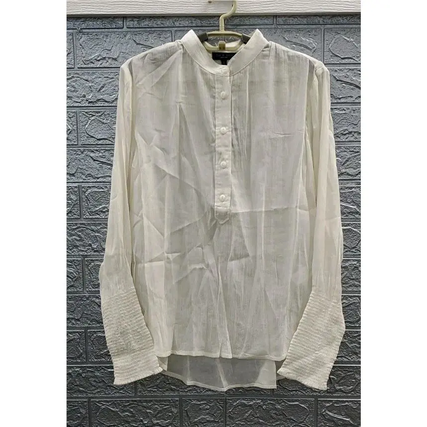 Rag Bone Maris Popover Silk Button Up Long Sleeve Blouse White Size Medium