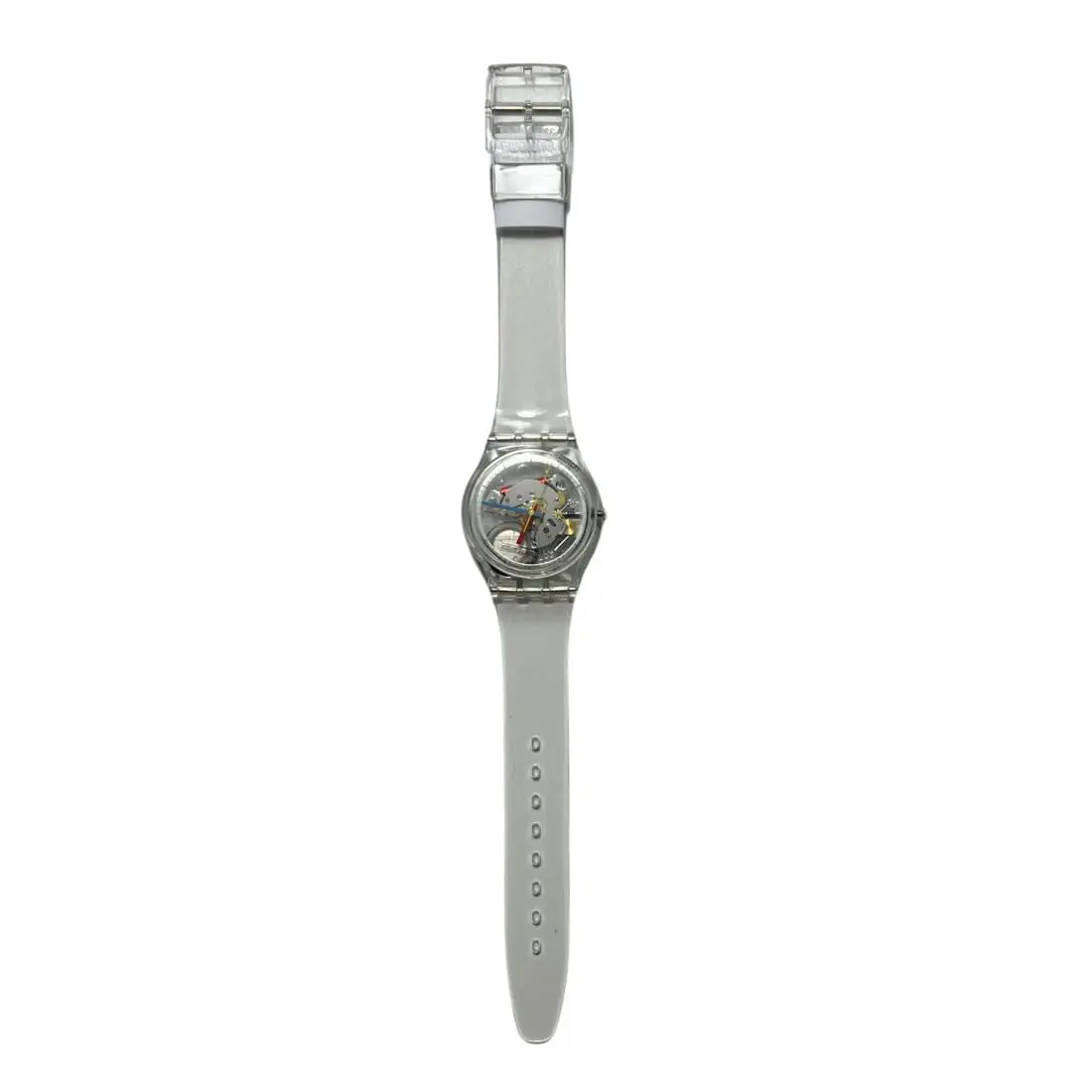 Swatch Unisex Clearly Gent Adjustable Analog Quartz Transparent Watch 34mm