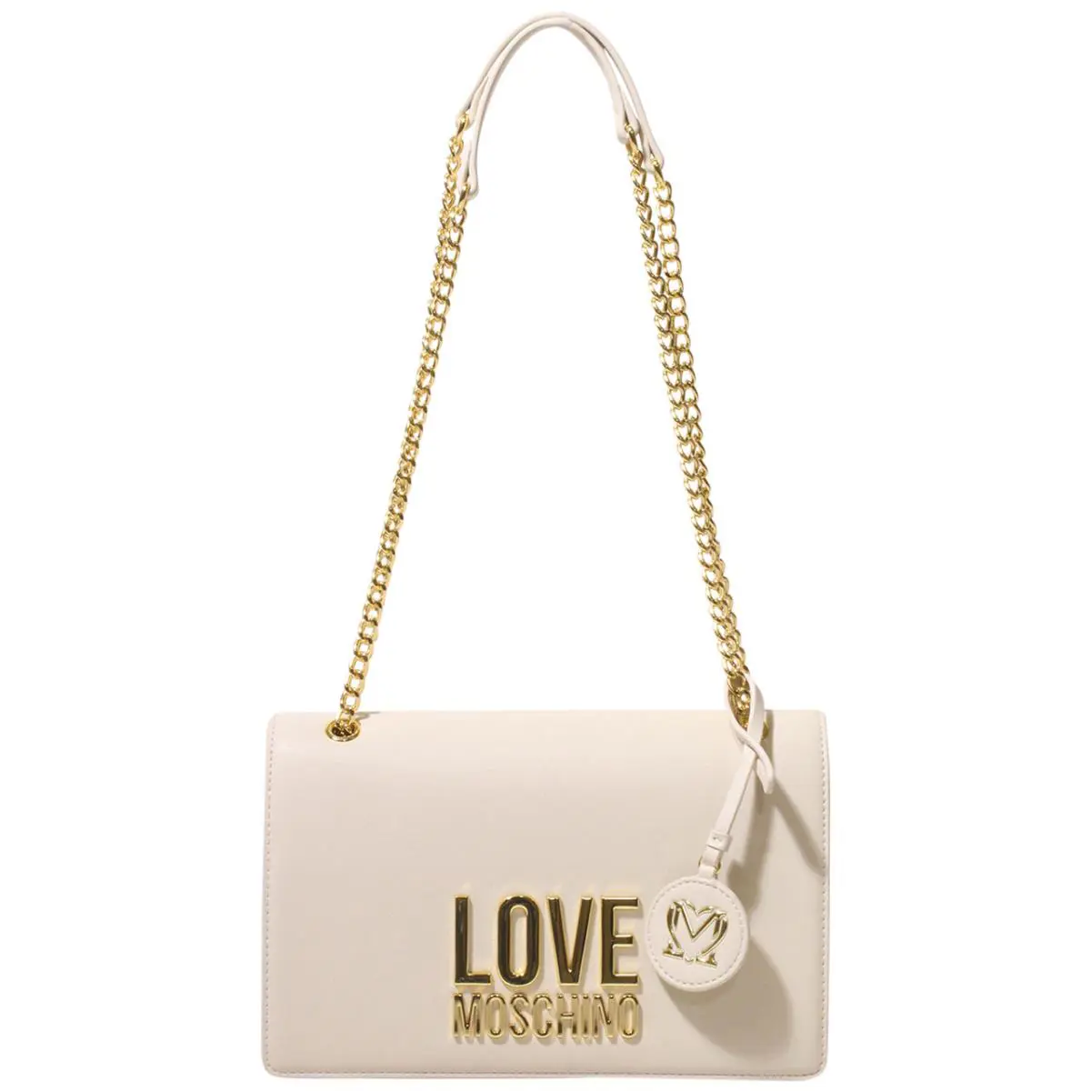 Love  Women`s Crossbody Handbag Convertible Ivory by Moschino