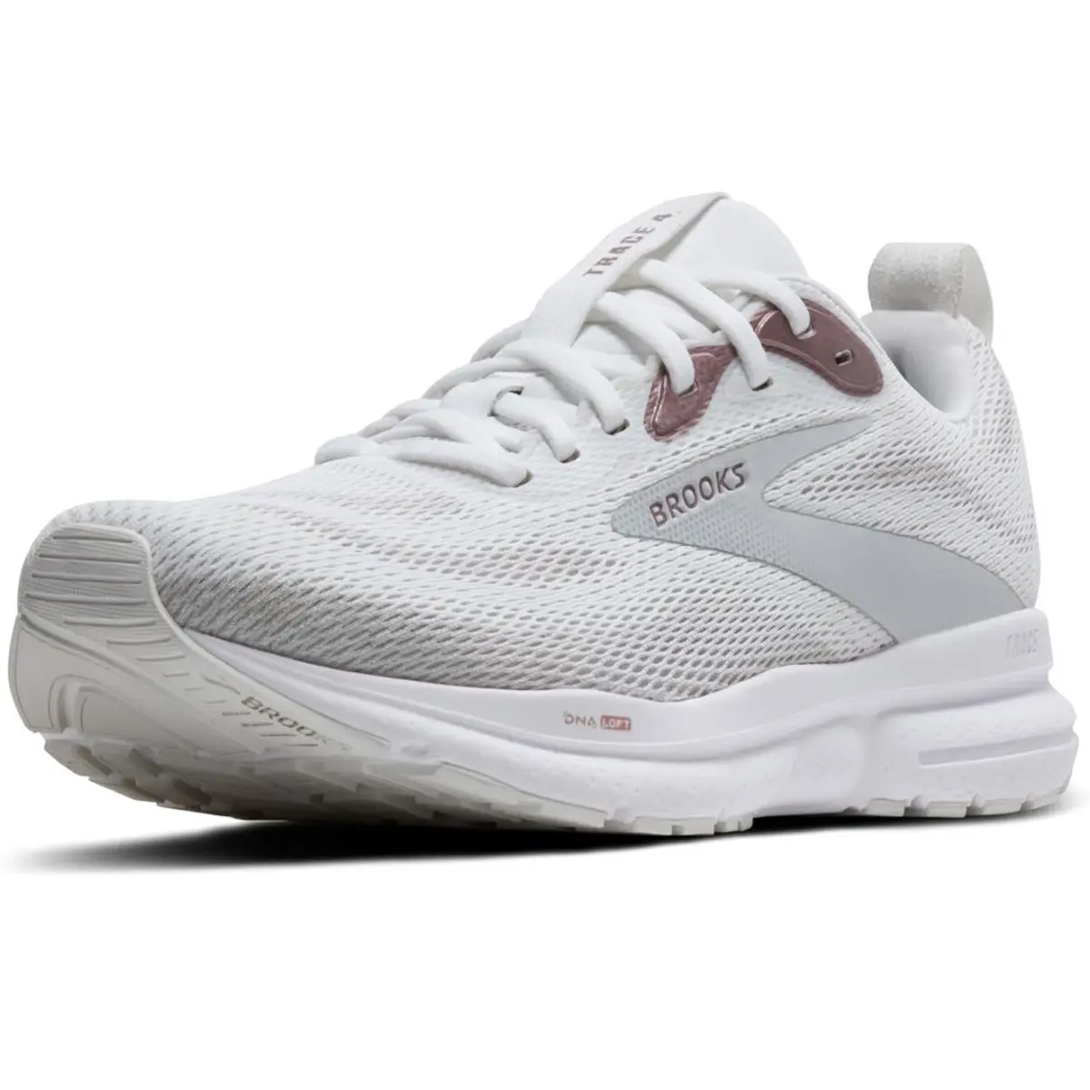 Brooks Trace 4 White/oyster/rose Women`s Sizes All Size Available