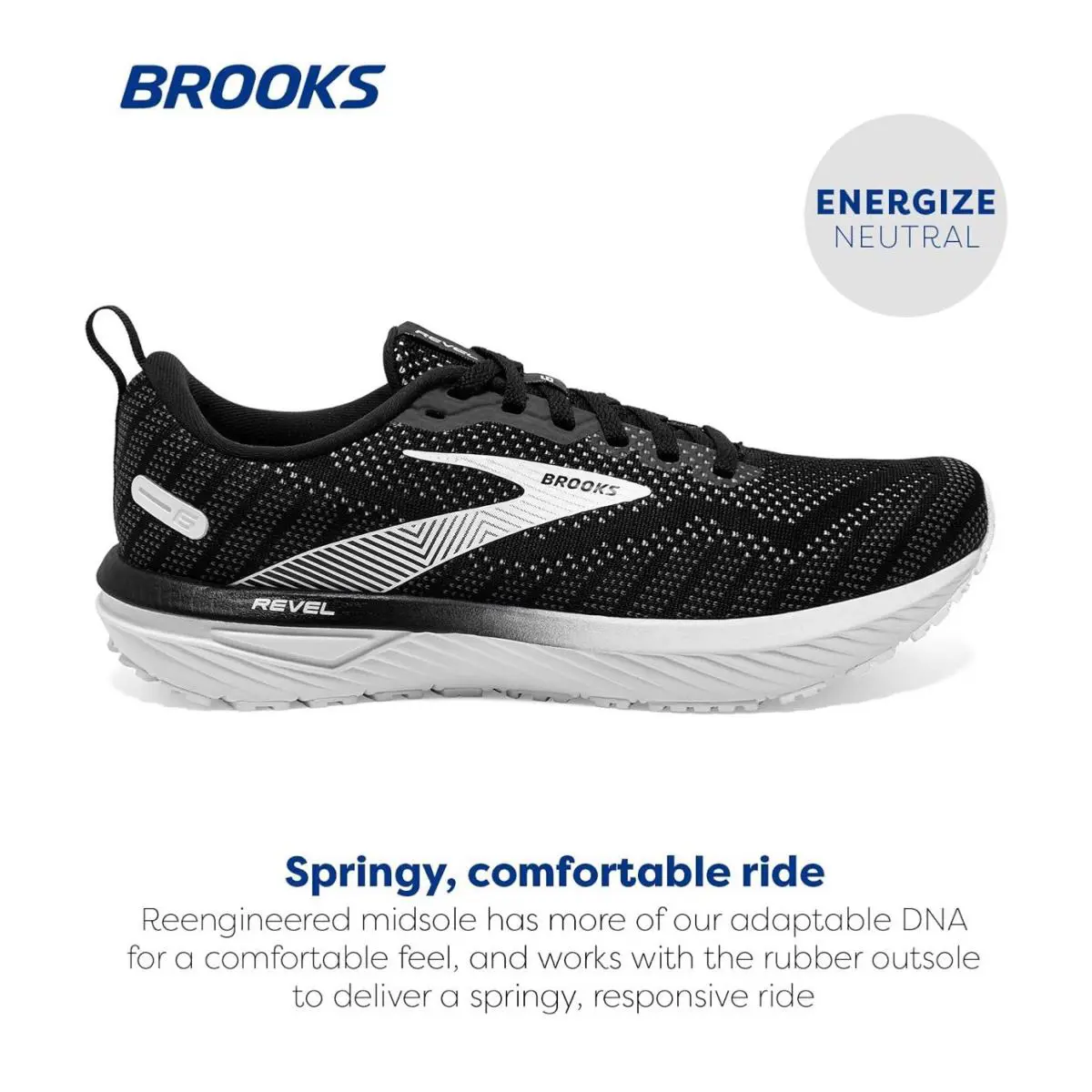 Brooks shoes - Brooks Revel 6 - Revel - 120386 1B 012 - Black (UPC: 737566896555) 1