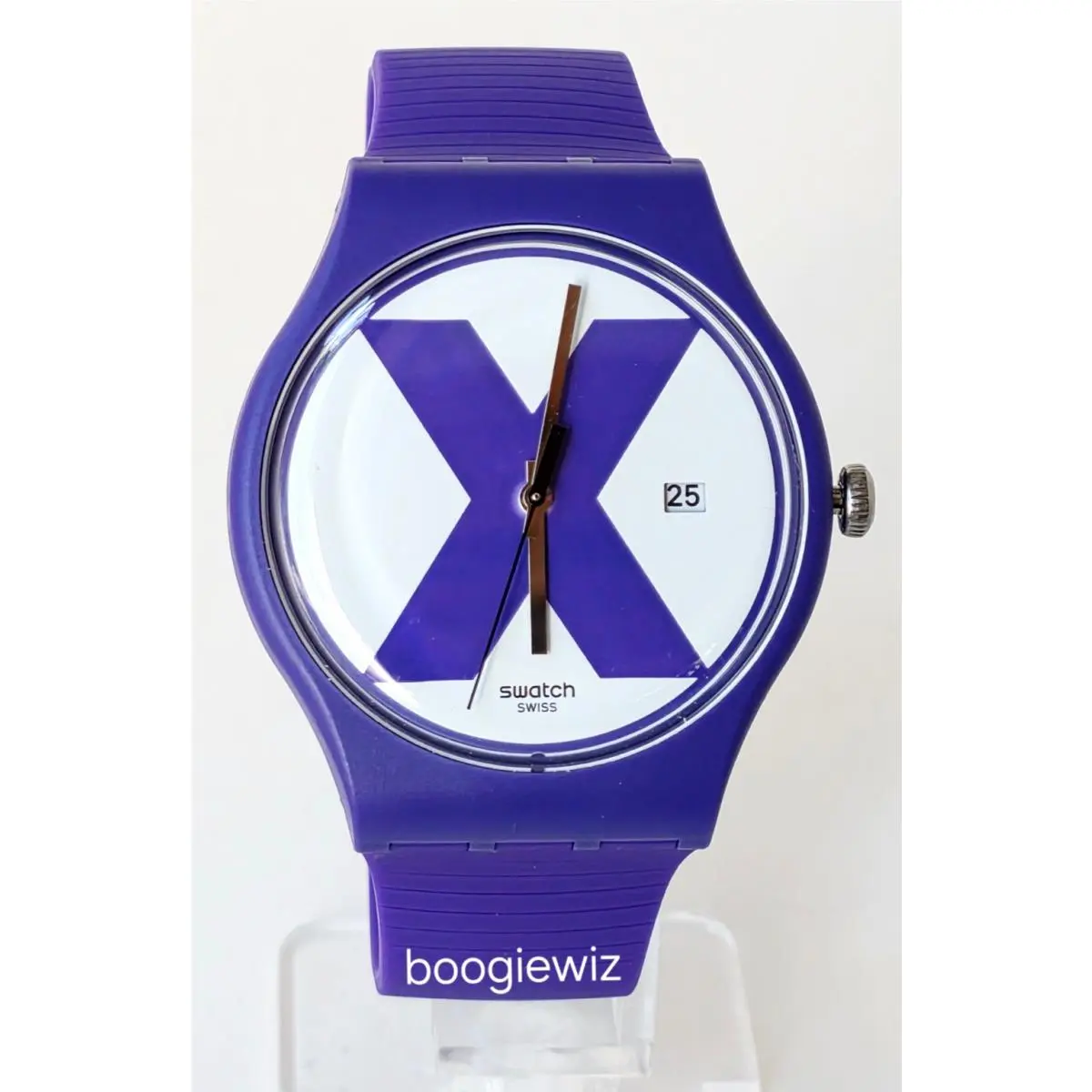 Swiss Made Xx-rated Watch Ribbed Band Model SUOV401 by Swatch