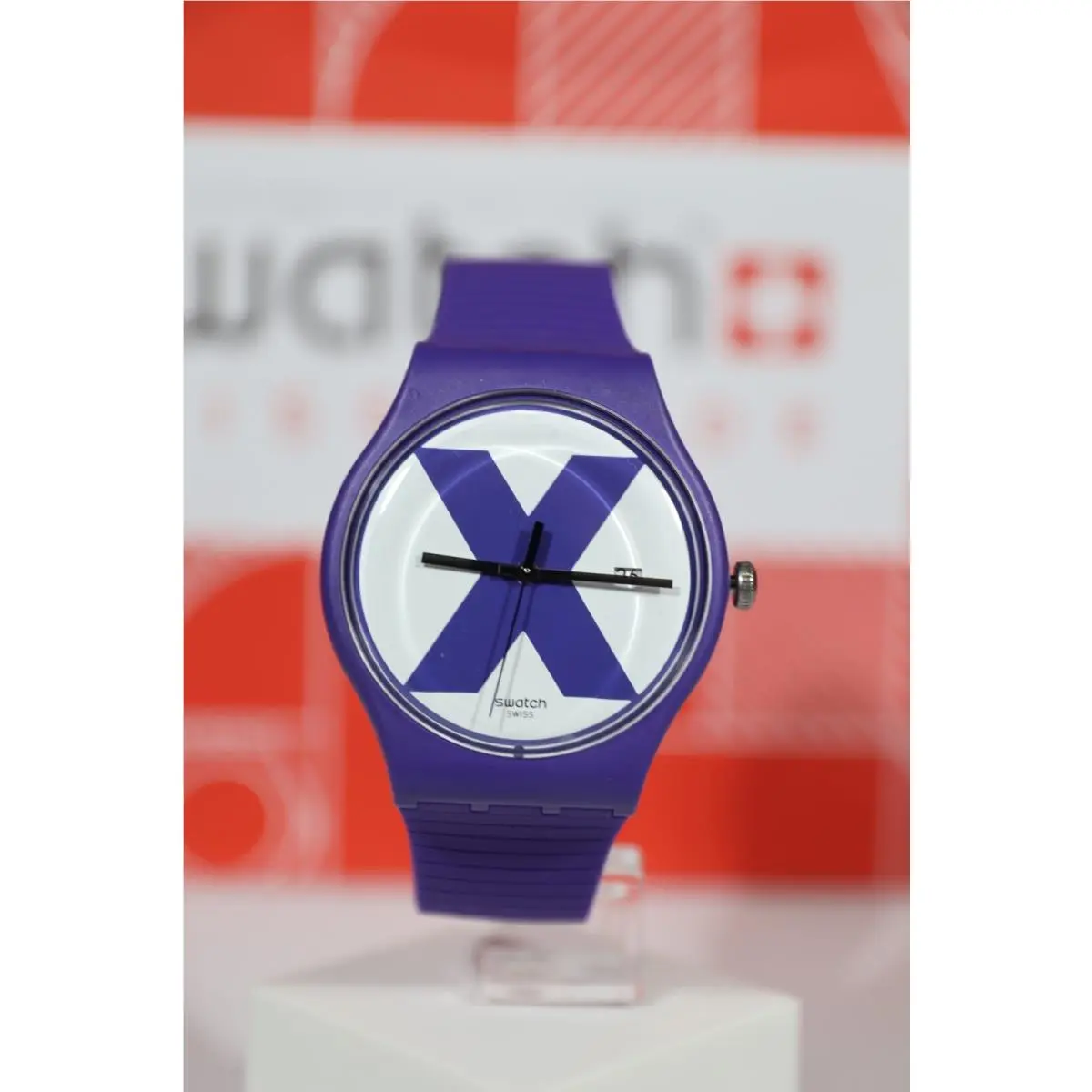 Swatch New Gent Limited Swiss Made Swatch Gent 41MM Xx-rated Purple SUOV401 White Viole