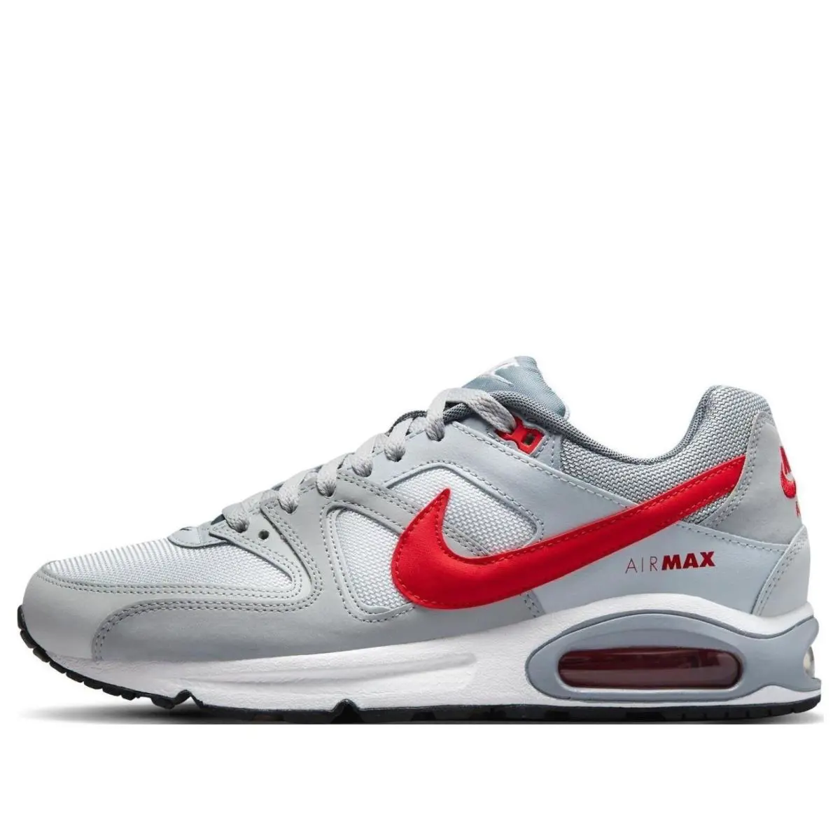 Men Nike Air Max Command Running Shoes Sneakers Grey Gray Red White 629993 106 - Gray