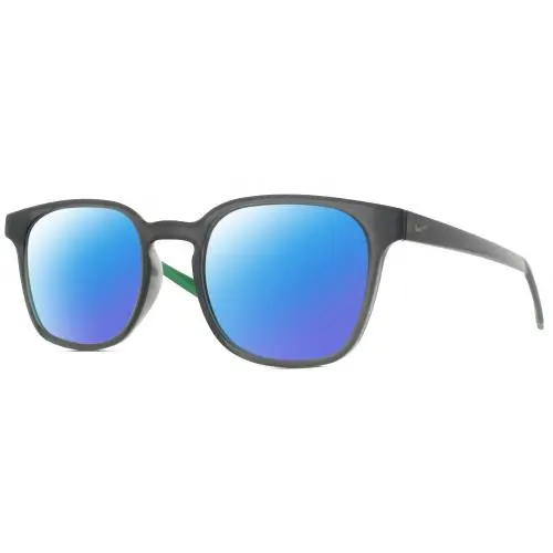 Session-080 Unisex Panto Polarized Sunglasses Grey Crystal Green 51mm 4 Opt Blue Mirror Polar by Nike