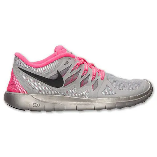 Nike Youth Free 5.0 Flash GS 685712-001 Reflect Silver / Black-hyper Pink - Reflect Silver / Black-Hyper Pink
