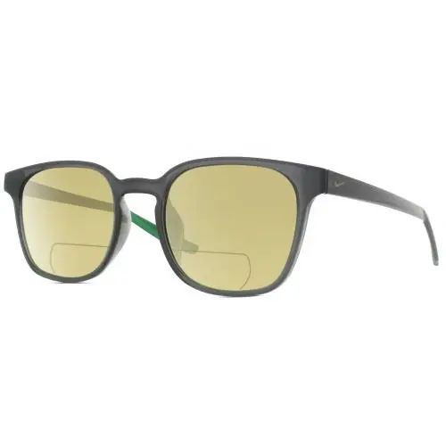 Session-080 Unisex Polarized Bifocal Sunglasses in Grey Crystal Green 51 mm Yellow by Nike