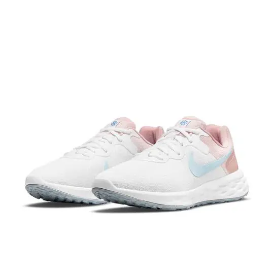 Nike Revolution 6 DC3729-100 Womens US 8 Pink White Running Sneaker Shoes GBNC25 - White