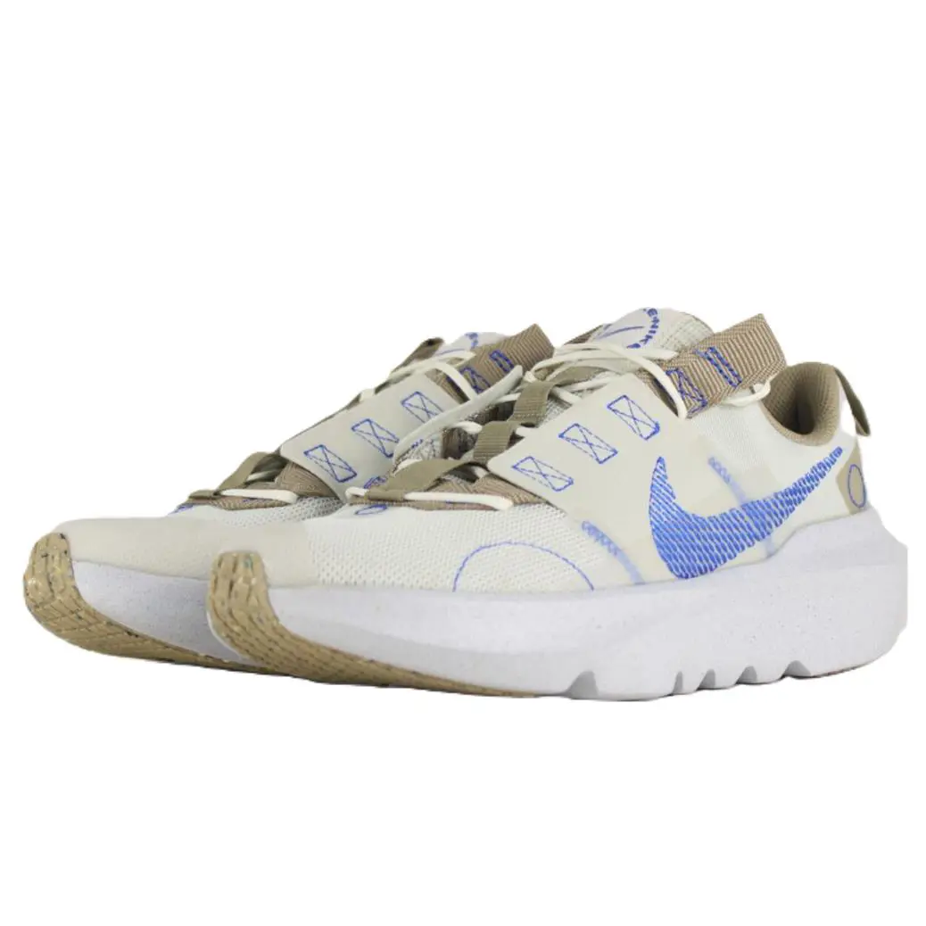 Nike GS Crater Impact Running Shoes Lt.bone/blue DB3551-005 SIZE:6 h