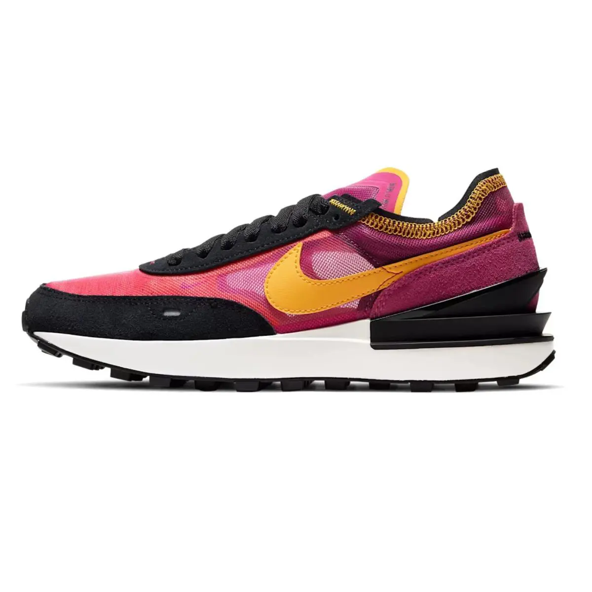 Nike Womens Waffle One Running Shoes DC2533 600 - ACTIVE FUSCHIA /UNIVERSITY GOLD