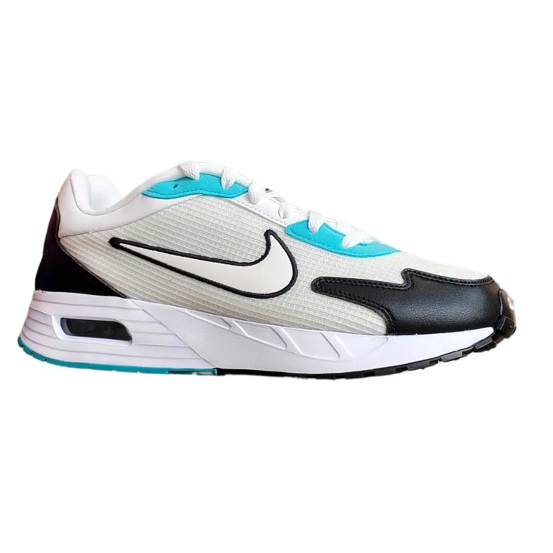 Men Nike Air Max Solo Running Shoes Sneakers White Turquoise Black HQ2572 100 - White