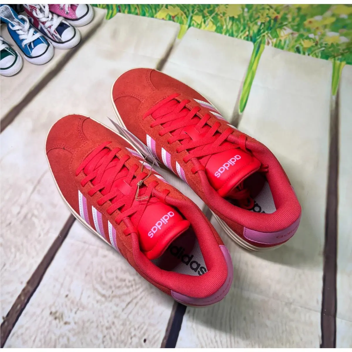 Adidas shoes - adidas Vl Court - Court - JI1786 - College Red/Pink/White 8