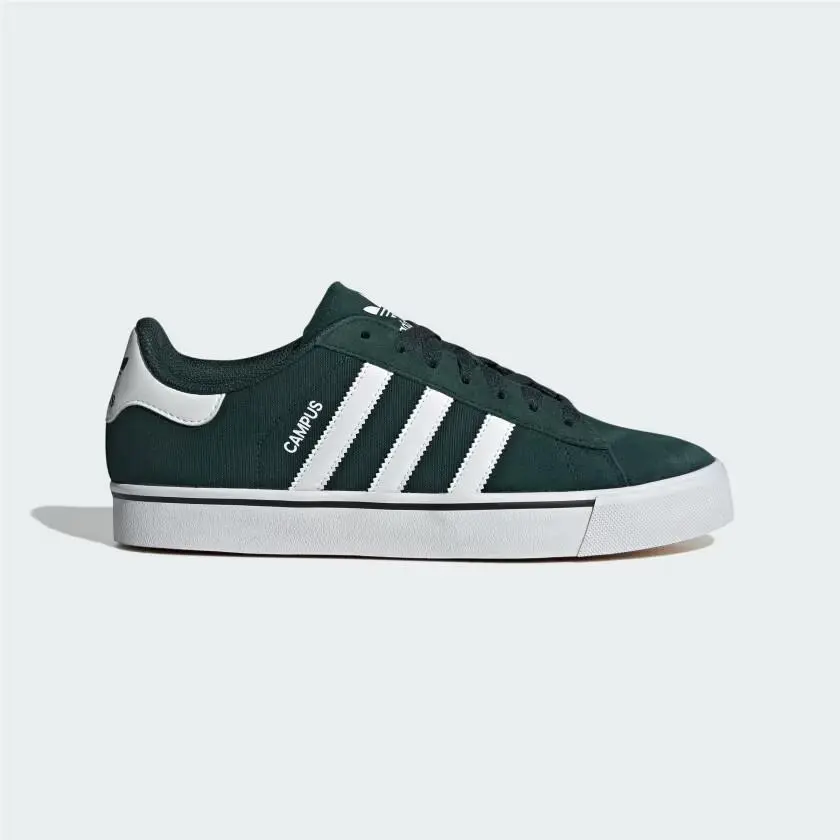 11.5 Mens Adidas Campus Vulc JI1913 Green Night / Cloud White / Gum